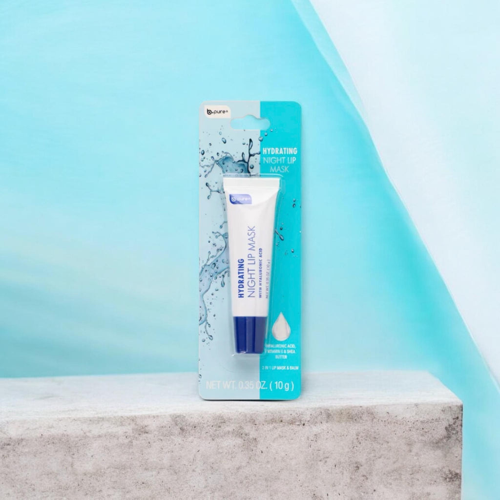 B-Pure Hydrating Night Lip Mask with Hyaluronic Acid, Vitamin E & Shea Butter